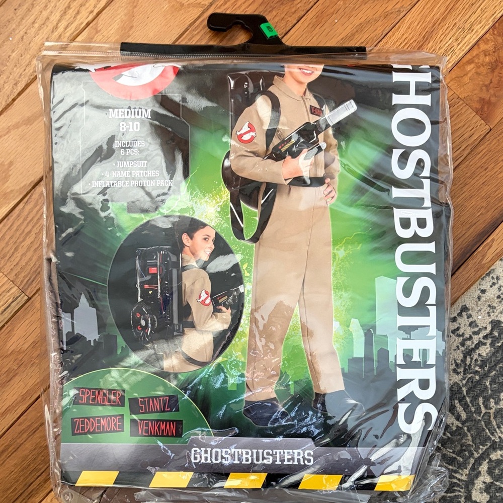 Ghostbusters Costume with Proton Pack medium size 8-10